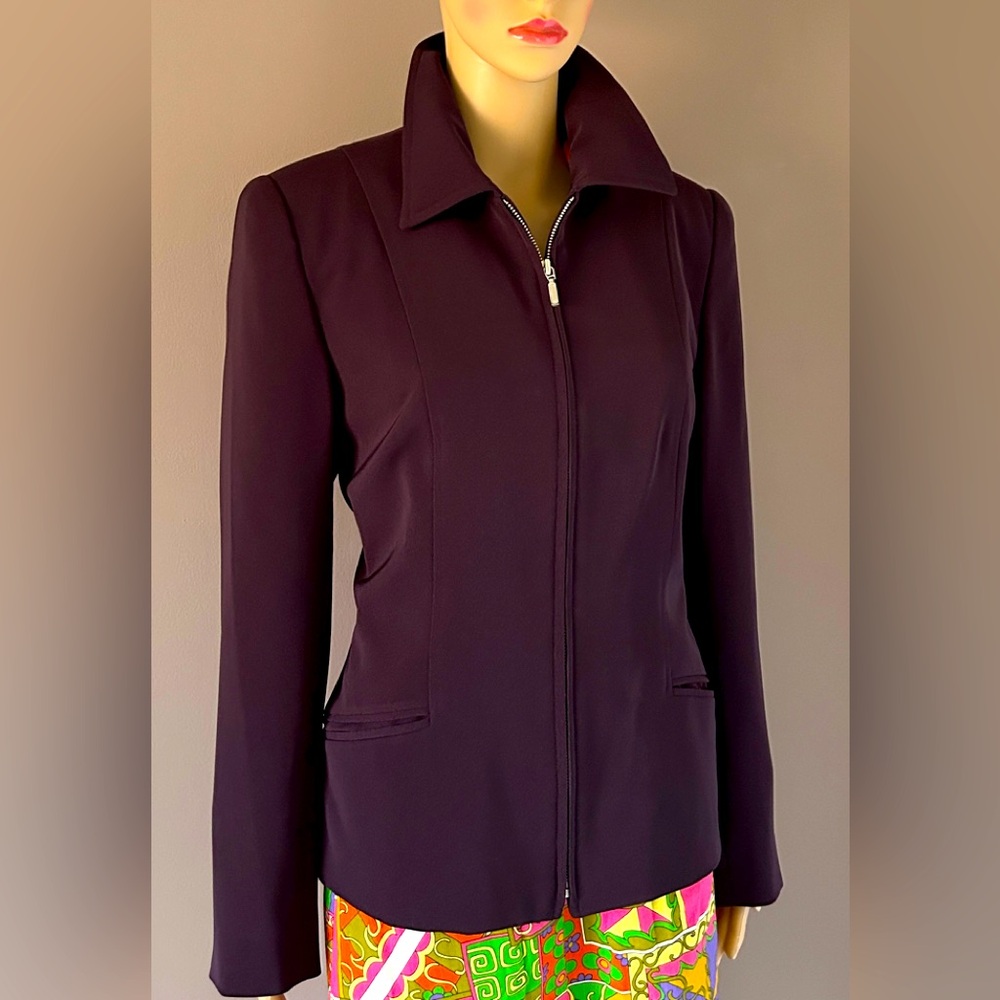 Jennifer Moore Burgundy Blazer Jacket